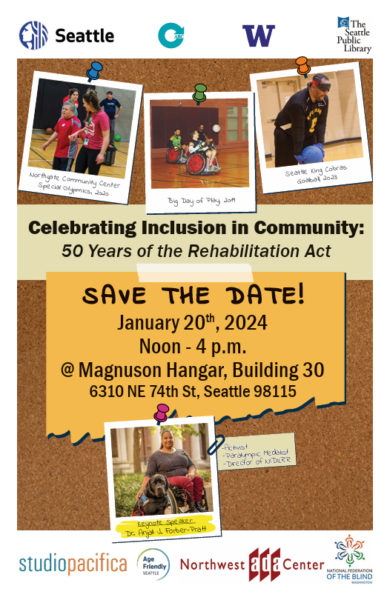 Celebrating Inclusion in Community: 50 years of the Rehabilitation Act flyer 